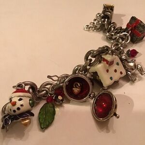 Brighton holiday charm bracelet, lobster claw, like new